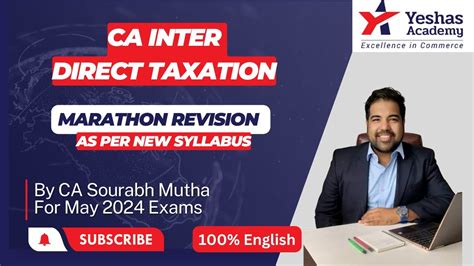 Ca Inter Direct Tax Revision May English Ca Sourabh Mutha