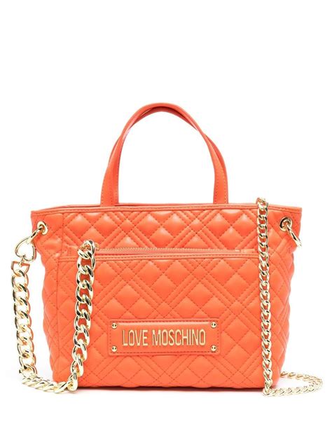 Love Moschino Quilted Faux Leather Tote Bag Farfetch