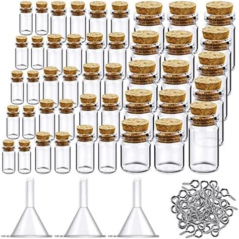 Amazon Maxmau Count Small Glass Bottles With Corks Ml Tiny