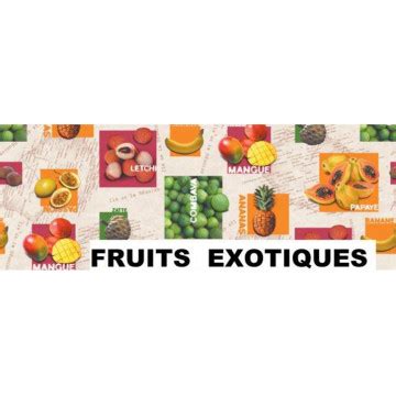 Toile Ciree Fruits Exotiques Rouleau M