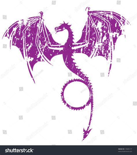 Purple Dragon Grunge Stock Vector (Royalty Free) 13585177 | Shutterstock