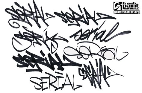 graffiti: Tangging Sketch Graffiti Letters "SERIAL"