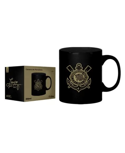 Caneca Porcelana Corinthians Louco Por Ti Ml