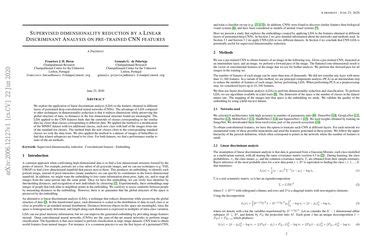 Supervised Dimensionality Reduction By A Linear Discriminant Analysis