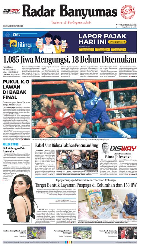 E Paper Senin Legi Maret Radar Banyumas Digital Edition