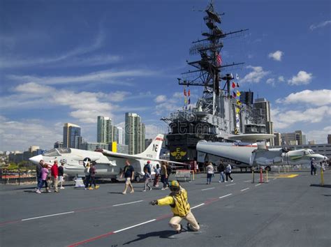 SAN DIEGO, California, USA - March 13, 2016: USS Midway in San Diego ...