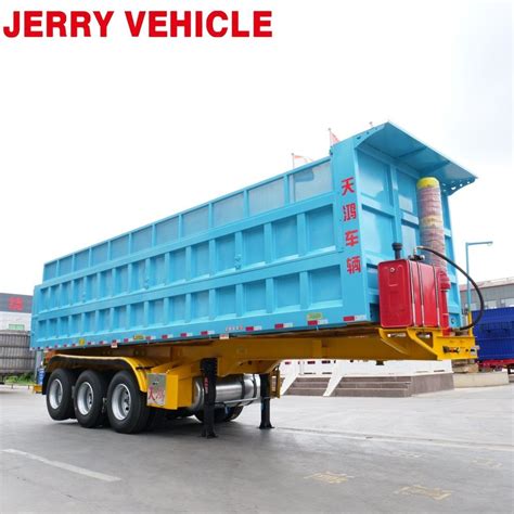 45cbm 80 Tons 4 Axles U Shape Dump Truck Trailers Tipper For Mineral