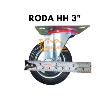 Jual RODA ETALASE 3 Inch RODA KARET RODA TROLLEY Tipe HIDUP Berputar