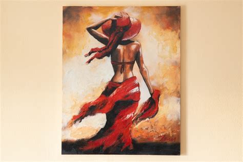 Woman on the Beach Painting on Canvas, Erotic Art, Sexy Erotic, Lady in ...