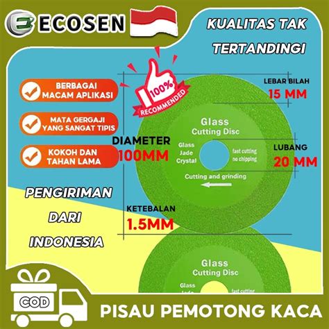 Jual Ecosen Disk Roda Gergaji Pemotong Kaca Pcs Keramik Marmer Ukuran