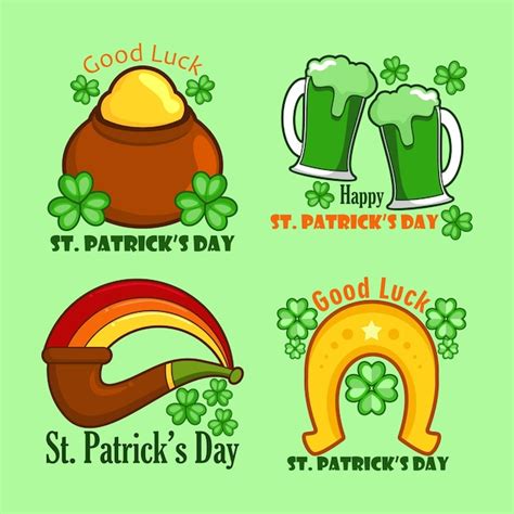 Premium Vector St Patrick S Day Icon Set Design Element