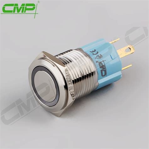 Cmp Waterproof Stainless Steel No Nc Mm Illuminated Push Button