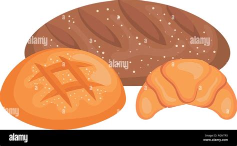 Delicious Breads Set Icons Stock Vector Image And Art Alamy