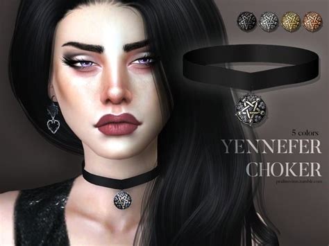 TSR Pralinesims Yennefer Choker Sims 4 Piercings Sims Sims 4