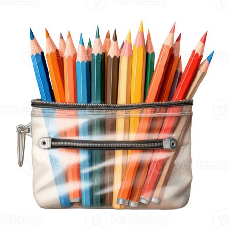 Colored Pencils Set In Colorful Cases 44175396 Png