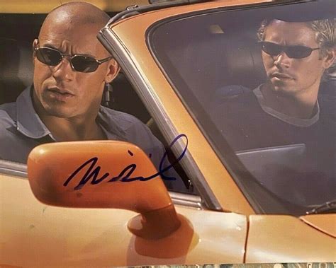 Vin Diesel Signed Autographed 8x10 Photo Fast And The Furious Paul Walker Autographia