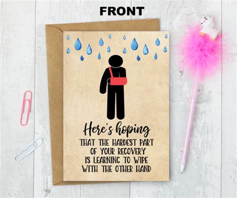 Printable Greeting Card Shoulder Surgery Get Well Get Well Etsy Uk