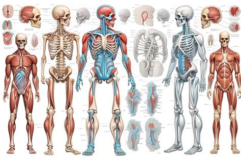 Ciência da Anatomia do Corpo Humano página de clipart para crianças