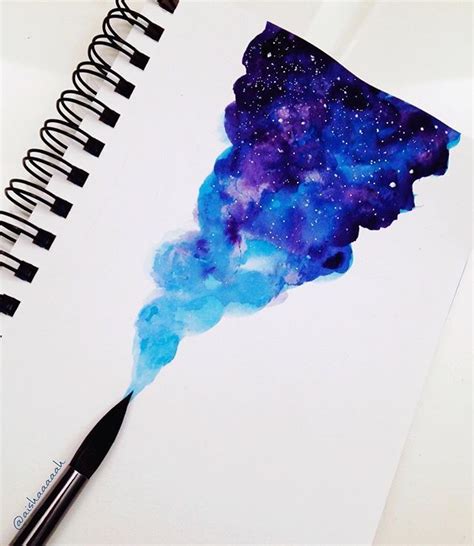 Instagram photo by عائشة احمد • Apr 29, 2016 at 1:36pm UTC | Watercolor galaxy, Watercolor art ...