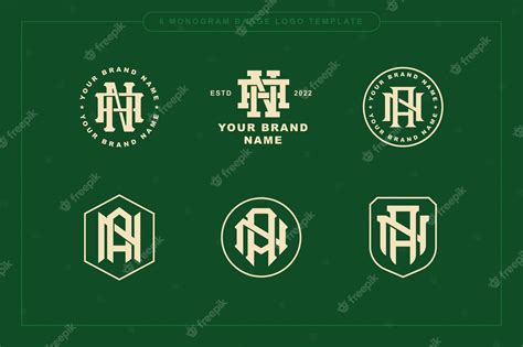 Premium Vector Letters An Or Na Monogram Template Logo Initial Badge