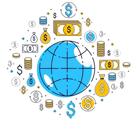 Concepto De La Economía Global Tierra Del Planeta Con El Sistema De