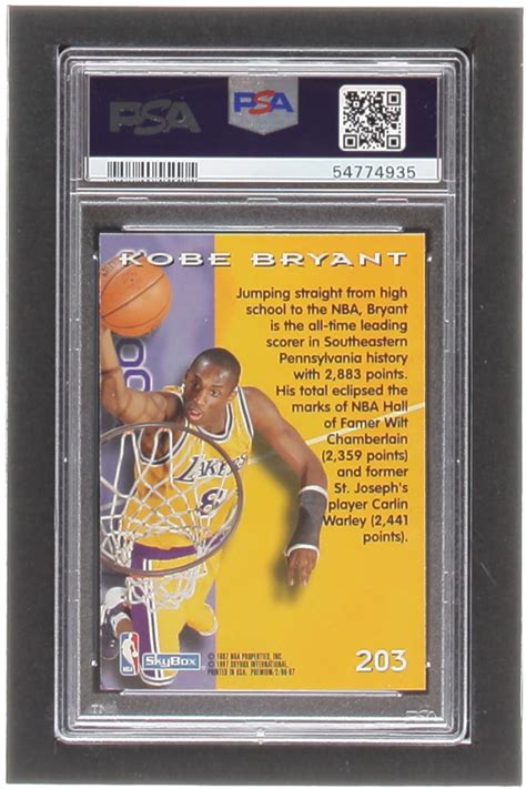 Kobe Bryant Skybox Premium Rc Psa Pristine Auction