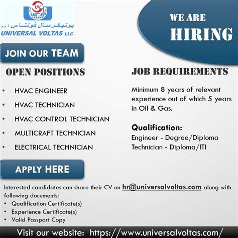 Universal Voltas Llc Posted On Linkedin
