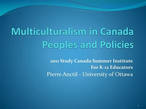 PPT Multiculturalism In Canada Peoples And Policies PowerPoint