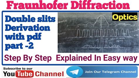 Fraunhofer Diffraction At Double Slits Double Slit Fraunhofer