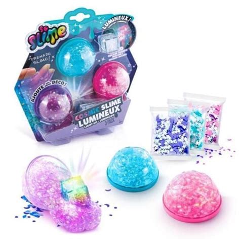 Pack De 3 Slime Cosmique Lumineux So Slime Loisirs Créatifs Ssc