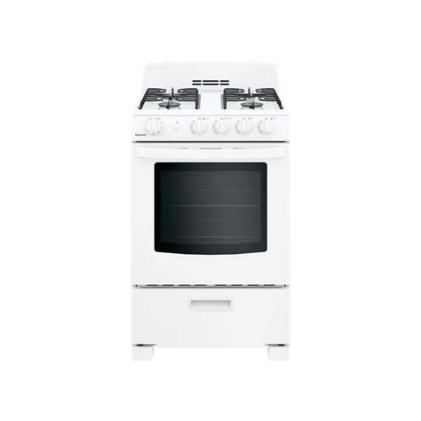 Hotpoint® 24 Front Control Free Standing Gas Range With Large Window Rgas300dmww Appliance Depot