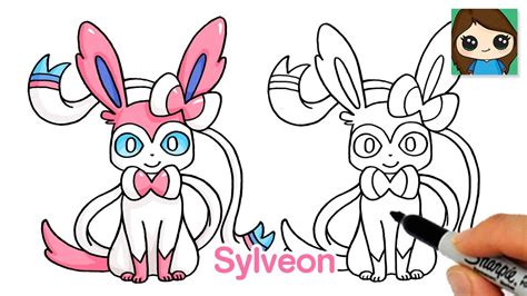 How To Draw Sylveon Step By Step Drawing Tutorial For Kids