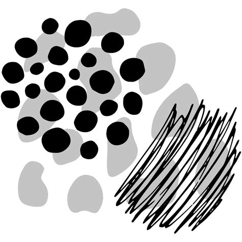 Modern abstract doodle collage of simple geometric shapes. Illustration