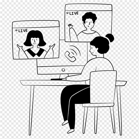 Facetime Meeting Illustration Png PNGWing