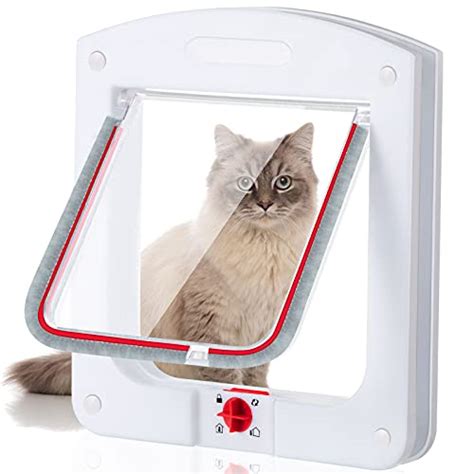 Pet Door for Cats and Dog, Cat Flap Door for Interior Exterior Cat Door Weatherproof Pet Door 4 ...