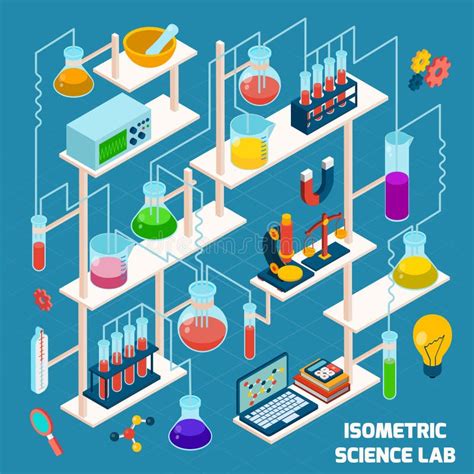 Laboratorio De Ciencia Isom Trico Ilustraci N Del Vector Ilustraci N