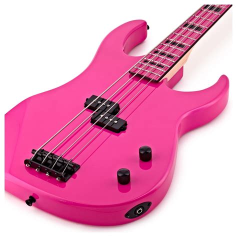 Dean Custom Zone Bass Guitar Fluorescent Pink At Gear4music