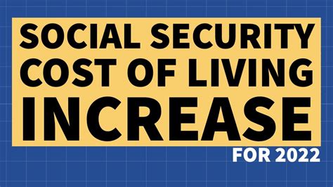 Social Security SSI Cost Of Living Increase For 2022 YouTube