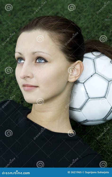 Soccer Girl Stock Image Image Of Leisure Pose Pretty 3621965