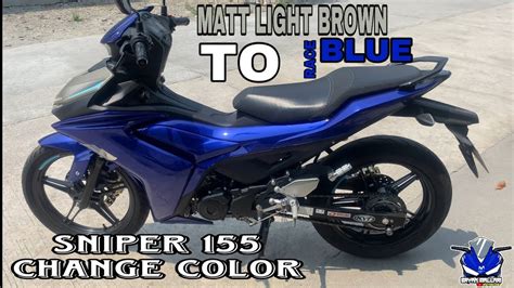 Yamaha Sniper R Change Color From Matt Light Brown To Race Blue