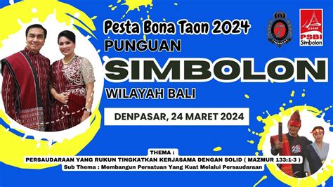 Pesta Bona Taon Psbi Simbolon Wil Bali Youtube