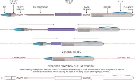 EXPLODED VIEWS BALL POINT PEN