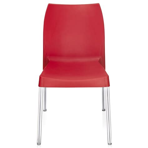 Nilkamal Novella Bright Red Without Arm Rest Chair