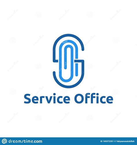 Initial Letter S Clip Mono Line Modern Logo Ideas Service Office