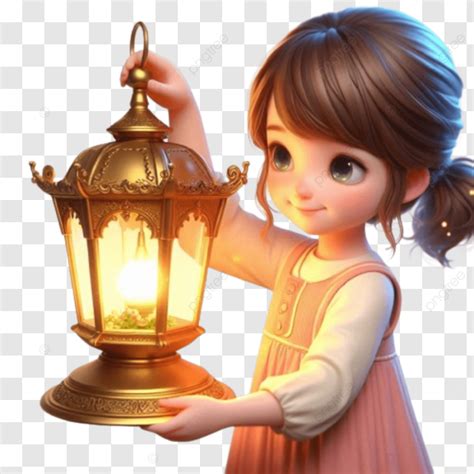 Cute Girl Holding Lantern Kawaii Chibi Girl Holding Lantern Kawaii