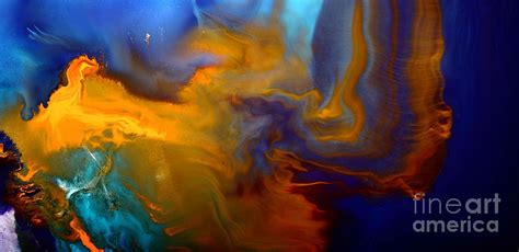 Abstract Fluid Art Escape Into The Unknown Liquid Painting Macro