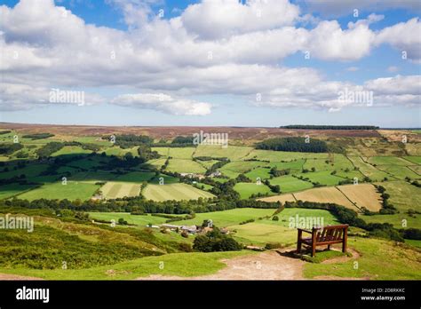north york moor bench  res stock photography  images alamy