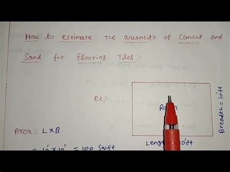 How To Calculate Quantity Of Floor Tiles Cement And Sand For Flooring