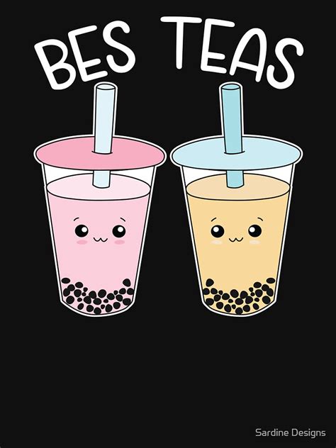 Bes Teas Kawaii Boba Tea Besties Bubble Tea T For Best Friends