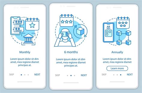 Ar Tool Subscription Onboarding Mobile App Page Screen With Linear